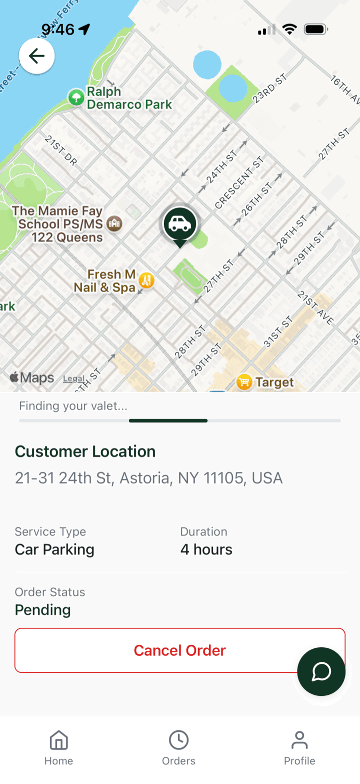 Get matched with a valet