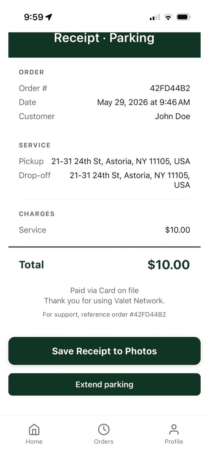 Get your receipt
