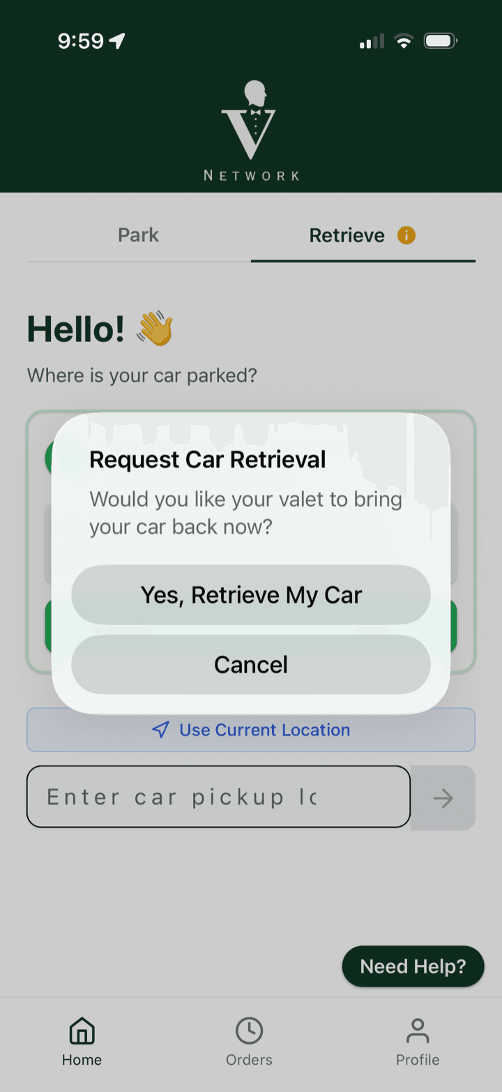 Request your car back