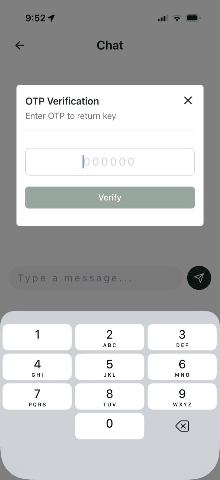 Verify your valet to hand over the keys